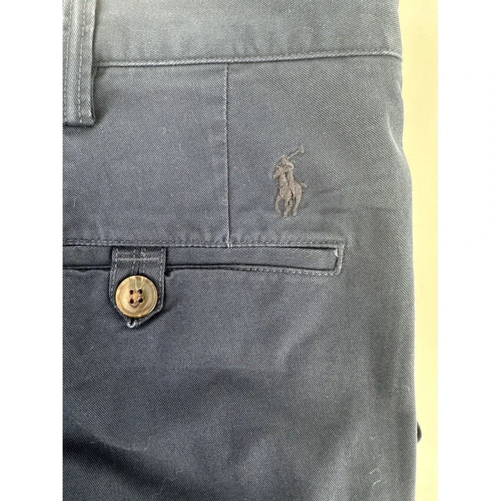 Polo Ralph Lauren Mens Stretch Straight Fit Chino Pants Navy Blue 40x32